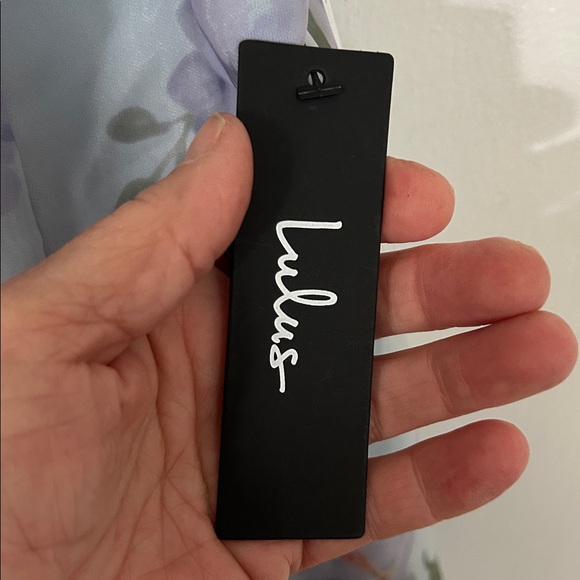 Lulu's Light Blue Floral trumpet pure splendor maxi dress size small new - Picture 5 of 5